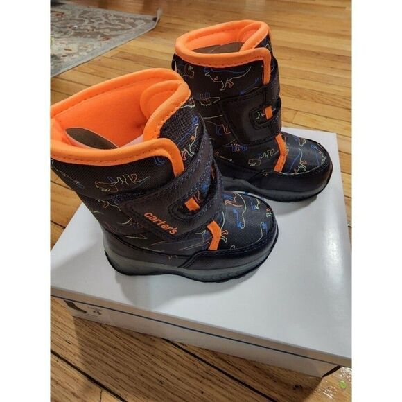 Carter's Unisex-Child Grady Light Up Snow Boots Navy Toddler Size 5 - Picture 5 of 7